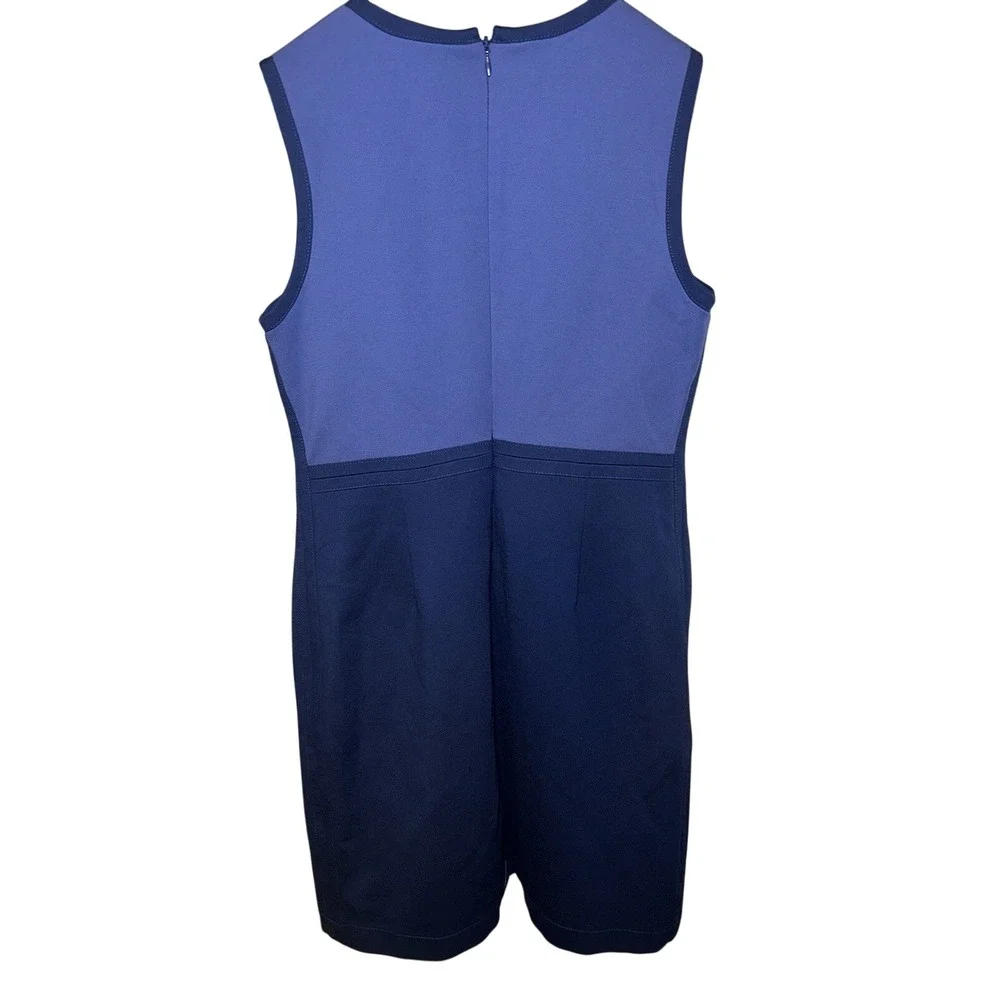 Lands' End Dress Blue Sleeveless Pointe Sheath Round Neck Size 6p - Picture 2 of 13